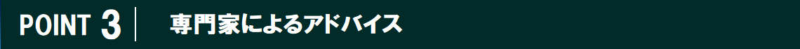 POINT3 プロの対応